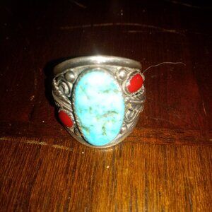 Men's Navajo Turquoise Sterling 925 Silver Ring